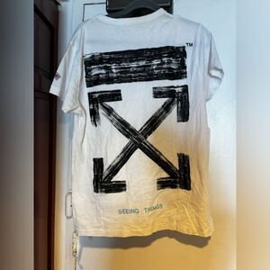 Off-White “Seeing Things” Shirt big logo tee shirt polo top  collectors item
